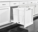 REV A SHELF : White Steel Pullout Waste Containers