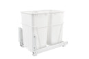REV A SHELF : White Steel Pullout Waste Container