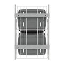 REV A SHELF : Chrome Steel Double 35 qt. Silver Waste Pullout