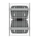 REV A SHELF : Chrome Steel Double 35 qt. Silver Waste Pullout