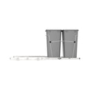 REV A SHELF : Chrome Steel Double 35 qt. Silver Waste Pullout