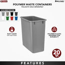 REV A SHELF : 20 qt. Silver Polymer Replacement Waste Container for Rev-A-Shelf® Pullouts