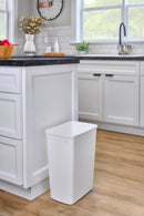 REV A SHELF : 32 qt. White Polymer Replacement Waste Container for Rev-A-Shelf® Pullouts