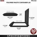 REV A SHELF : Orion Gray Polymer Lid for Rev-A-Shelf® 50 qt. Waste Containers