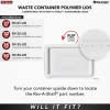 REV A SHELF : Metallic Silver Polymer Lid for Rev-A-Shelf® 50 qt. Waste Containers