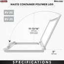 REV A SHELF : Black Polymer Lid for Rev-A-Shelf® 50 qt. Waste Containers
