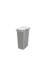 REV A SHELF : 8 L Silver Polymer Replacement Waste Container w/ White Lid for Rev-A-Shelf® Pullouts