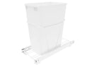REV A SHELF : White Steel Pullout Waste Container