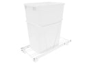 REV A SHELF : White Steel Pullout Waste Container