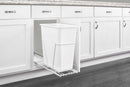 REV A SHELF : White Steel Pullout Waste Container