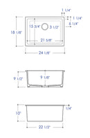 ALFI brand AB2418UD Kitchen Sink