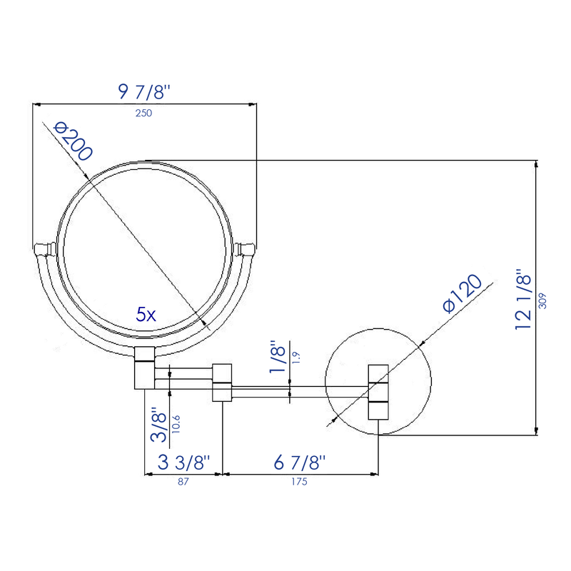 ALFI brand ABM8WR Mirror