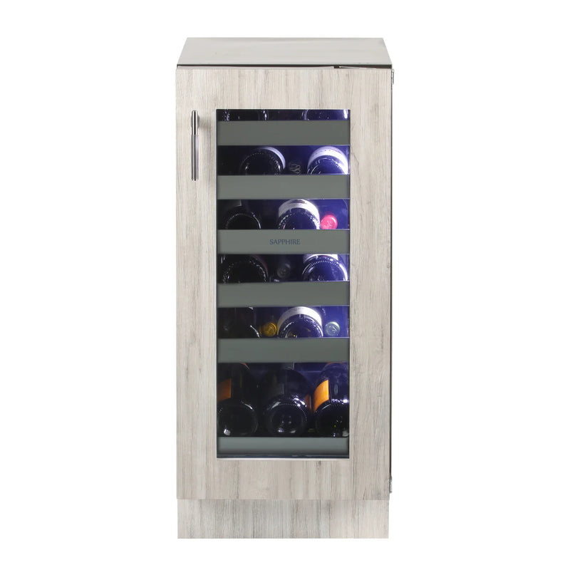 Sapphire Series 5, 15"W, Glass Door, Indoor, Panel Ready, Residential Refrigerator Indoor 15" Beverage Center
