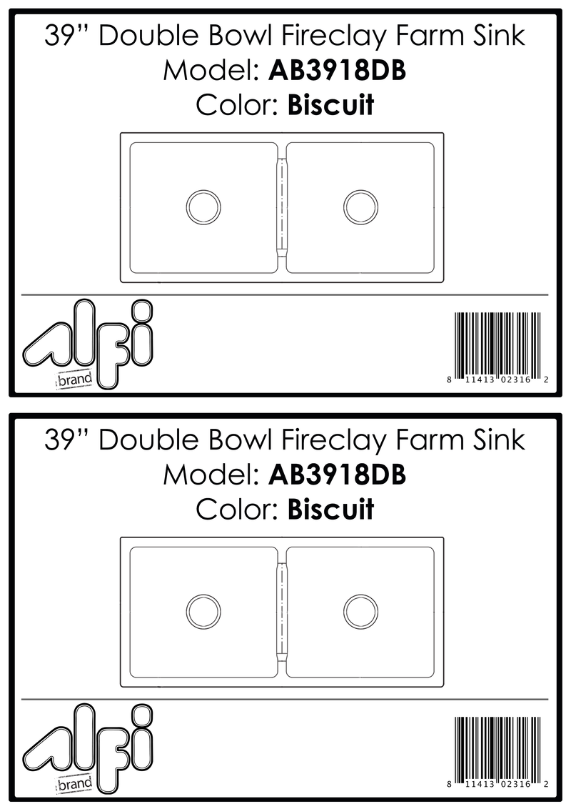 ALFI brand AB3918DB Kitchen Sink