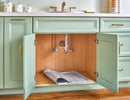 REV A SHELF : Gray Flexible Polymer Trim-to-Fit Drip Tray for 21" - 24" Vanity Sink Base Cabinets