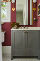 REV A SHELF : Gray Flexible Polymer Trim-to-Fit Drip Tray for 27" - 30" Vanity Sink Base Cabinets