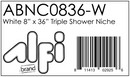 ALFI brand ABNC0836 Shower Niche