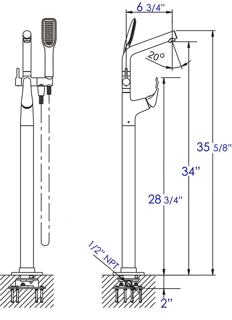 ALFI brand AB2758 Tub Filler