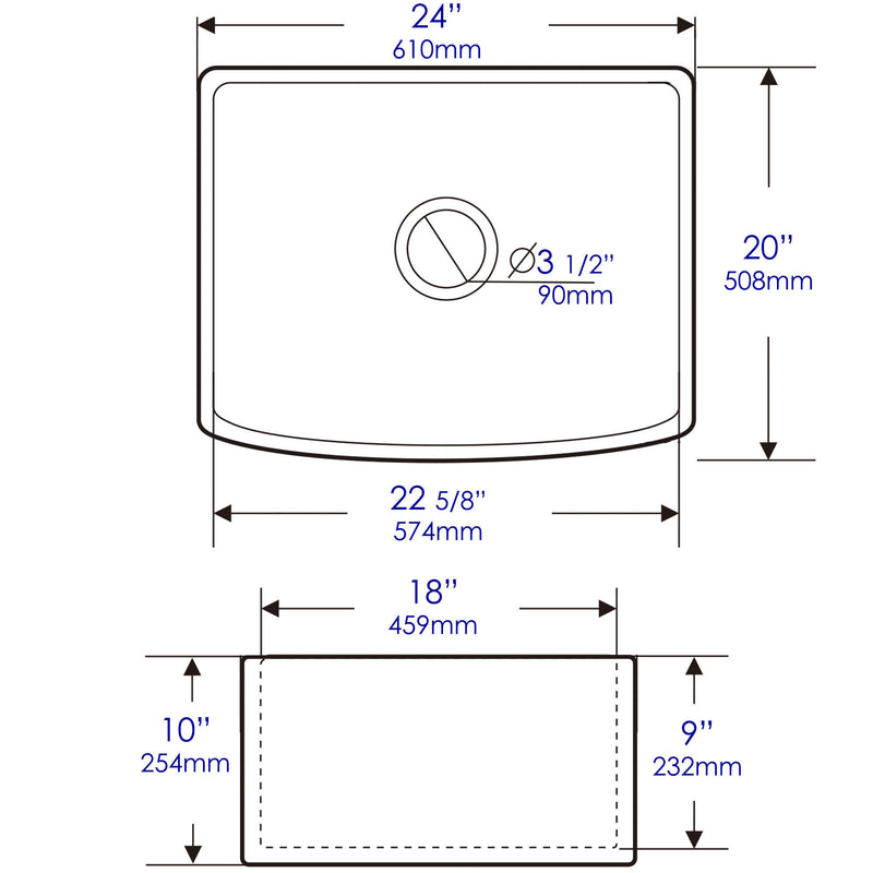 ALFI brand ABFC2420 Kitchen Sink