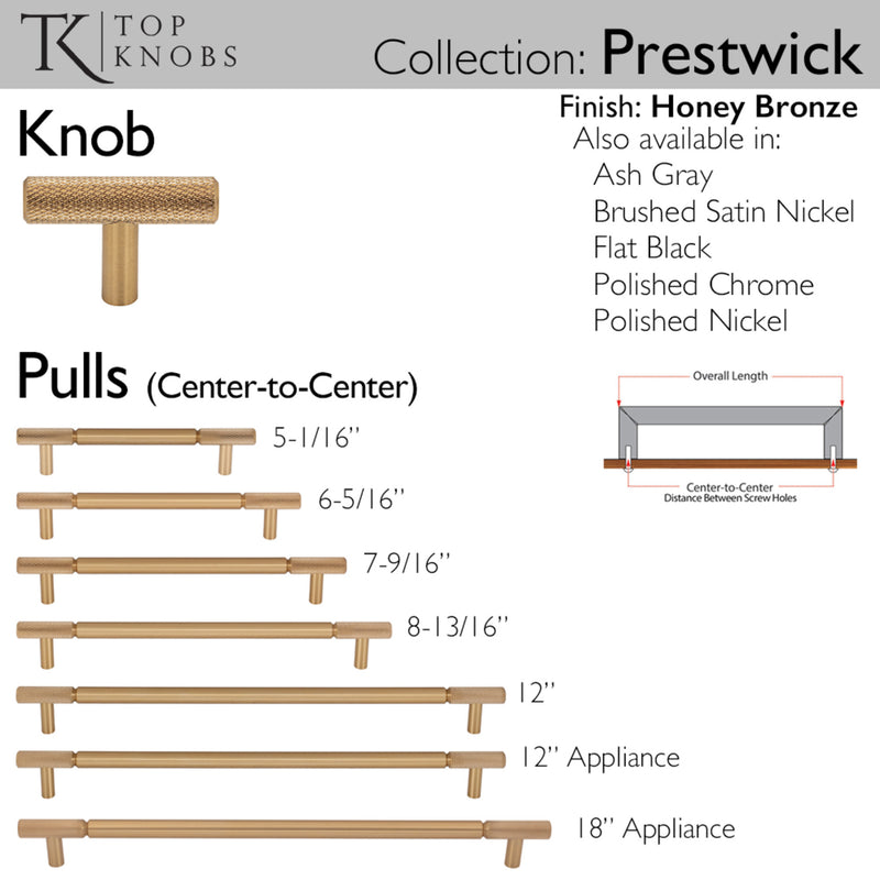 Top Knobs Prestwick 12" Center to Center Bar Pull