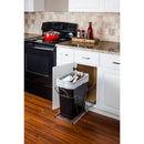 Polished Chrome Single Can Wire Bottom-Mount Trashcan Pullout