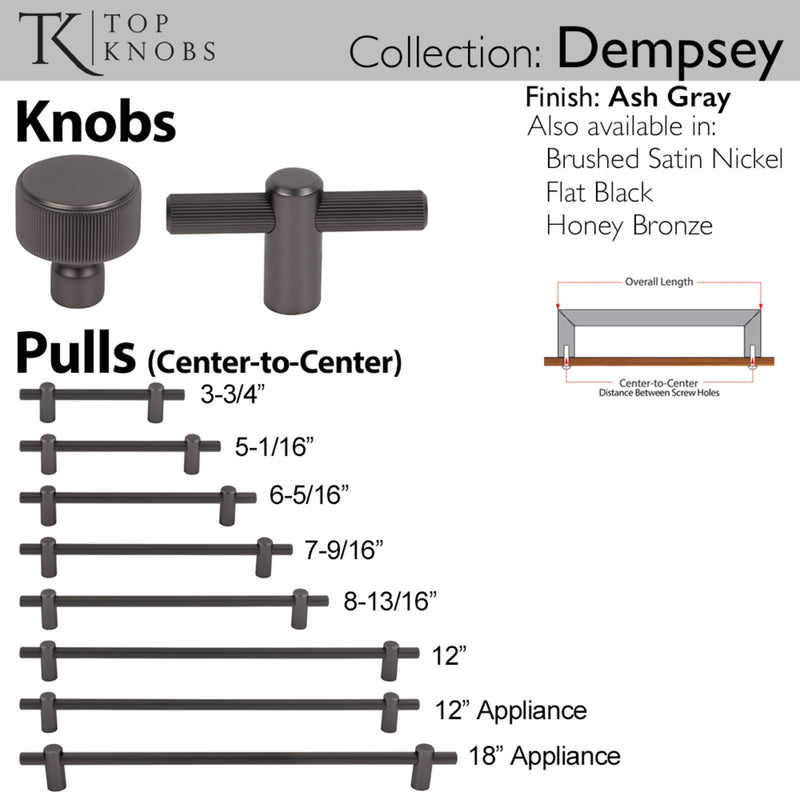 Top Knobs Dempsey 18" Center to Center Bar Pull