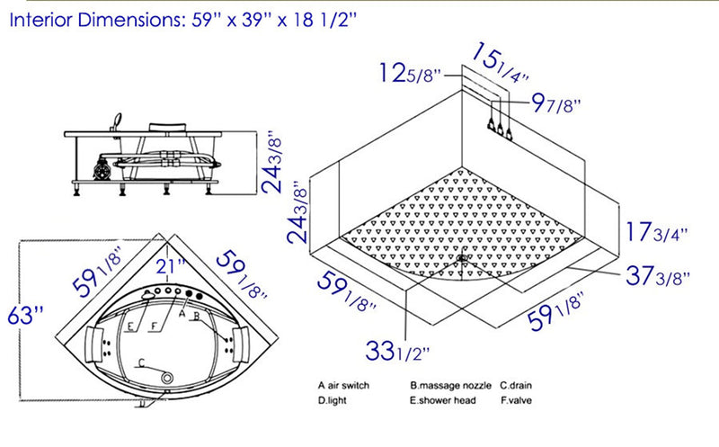 EAGO  Whirlpool Tub