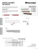 REV A SHELF : Static Tie Rack for Custom Closet Systems