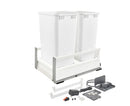 REV A SHELF : Tandem Pullout Waste Container w/ Soft-Close and SERVO-DRIVE System
