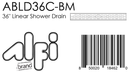 ALFI brand ABLD36C Shower Drain