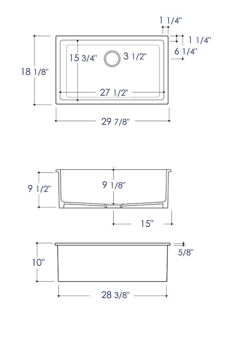 ALFI brand AB3018UD Kitchen Sink