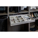 Grey Felt 10-Compartment Jewelry Organizer Drawer
