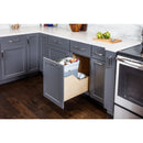 Single 35 Quart Bottom-Mount Soft-close Trashcan Rollout for Door Mounting, Includes Grey Can