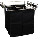 Dark Bronze 18" Deep Pullout Canvas Hamper with Removable Laundry Bag