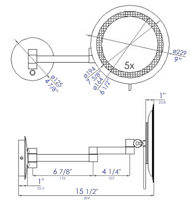 ALFI brand ABM9WLED Mirror