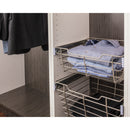 Chrome Closet Pullout Basket with Slides 14"D x 23"W x 6"H