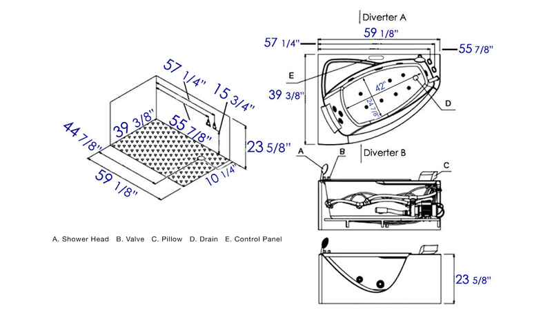 EAGO  Whirlpool Tub