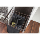 Dark Bronze 18" Deep Pullout Canvas Hamper with Removable Laundry Bag