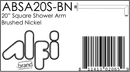 ALFI brand ABSA20S Shower Arm