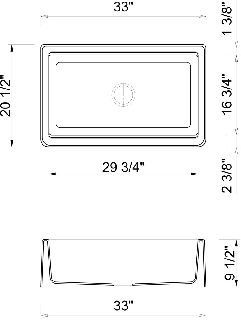 ALFI brand AB33FARM Kitchen Sink