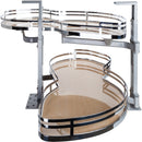 21" Polished Chrome and Maple Blind Corner Swingout for Openings on the Right of the Blind