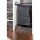 Dark Bronze 18" Deep Pullout Canvas Hamper with Removable Laundry Bag