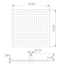 ALFI brand LED16S Shower Head