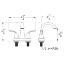 Huntington Brass, Trend Vanity 4 in Spread High Arc Faucet