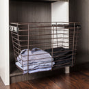 Chrome Closet Pullout Basket with Slides 16"D x 17"W x 6"H