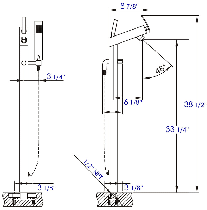 ALFI brand AB2728 Tub Filler