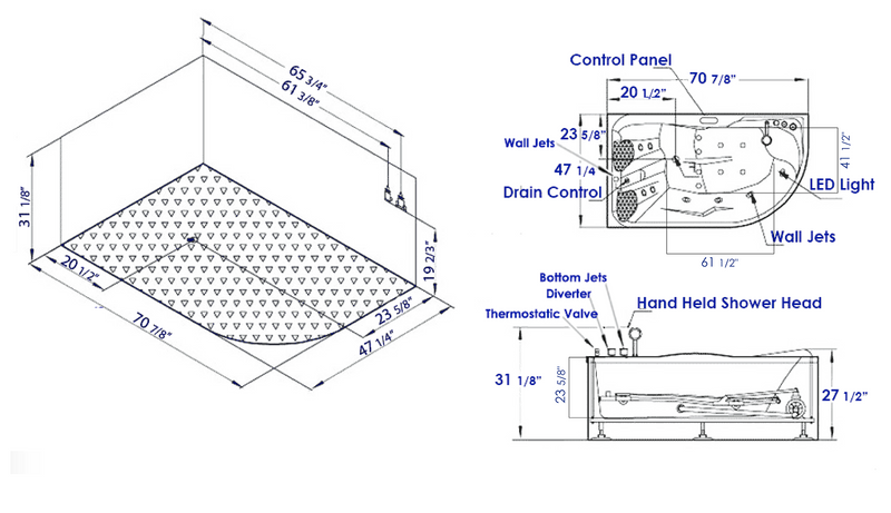 EAGO  Whirlpool Tub