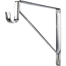 Chrome Shelf Bracket with Rod Support for 1-5/16" Round Closet Rods