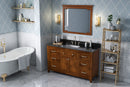 60" Chocolate Chatham Vanity, Black Granite Vanity Top, undermount rectangle bowl