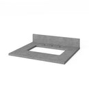 24" Grey Addington Vanity, Steel Grey Cultured Marble Vanity Top, undermount rectangle bowl